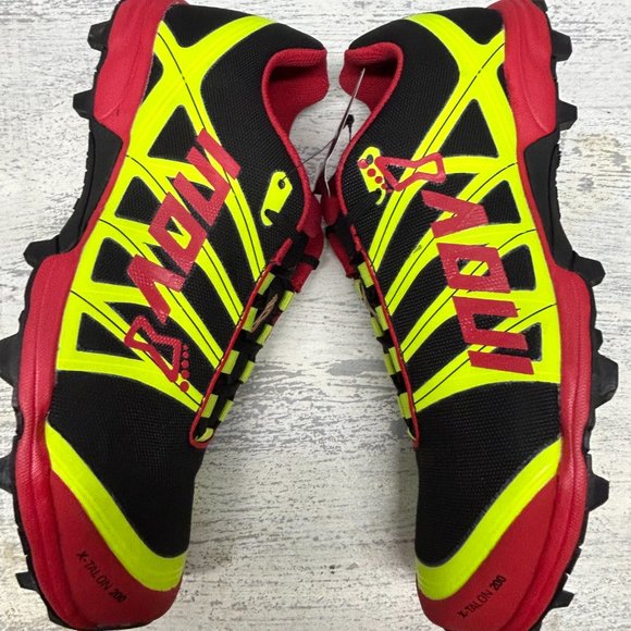 Inov-8 X-Talon 200 (Unisex): Conquer Trails with Black/Red/Neon Yellow Power - Picture 7 of 8